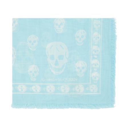 Alexander McQueen Silky Scarves blå, Dam Sjalar, Dam, Storlek: ONE SIZE