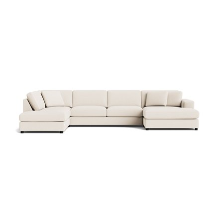 Oasis U-sofa, højrevendt - Loop Creme - 360x213x79 - Sofa, u-sofa