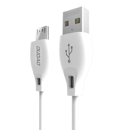 Dudao kabel micro USB-kabel 2,4A 2m hvit (L4M 2m hvit)
