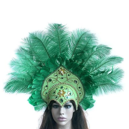 Fjer Hovedbeklædning Hårbånd GRØN