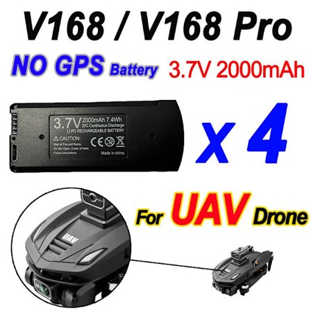 Originalt V168 GPS-batteri 7,4V 3000mAh Til V168Pro Max Drone 3,7V 2000mAh-batteri til V168Pro RC Quadcopter Tilbehør Del