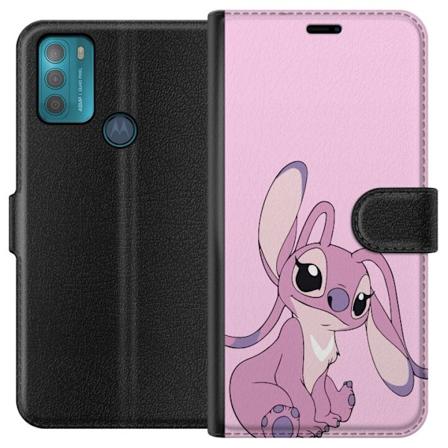 Motorola Moto G50 Lompakkokotelo Stitch vaaleanpunainen