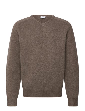 Filippa K Yak Wool V- Neck Sweater - Brown - XL