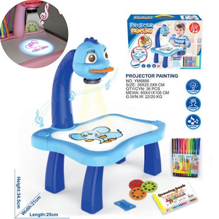 Ritbord för barn med projektor, pedagogisk rittavla
