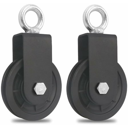 90 MM Kabeltrinse, Fitness Trinse, DIY Tilbehør Løftetrinse for Wire Kabeltau, Belastning 160 kg(2stk)