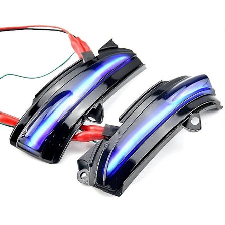 For Mondeo MK5 2014-2019 Bil LED Dynamisk Side Speil Lys Svingsignal Lys Blå Blinklys