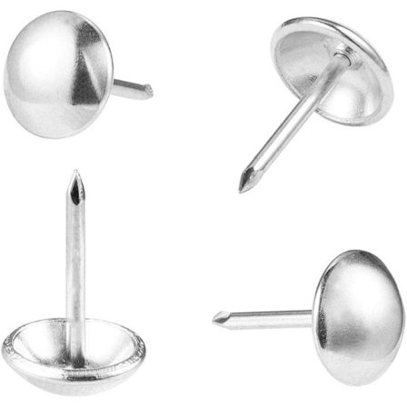 100 st Möbelspikar Klädselspikar Dekorationsspikar Klädselspikar Matt Dekoration 11mm Vit Rund Huvud 17mm Längd Tum