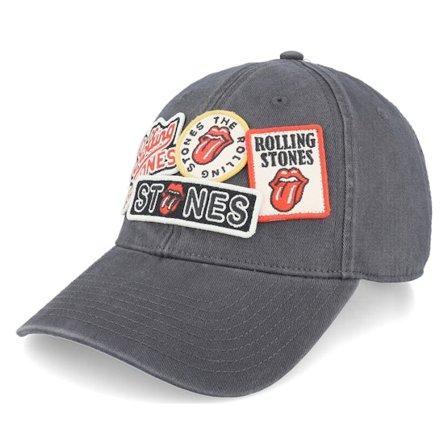 American Needle - Preto unconstructed Boné - Rolling Stones Iconic Black Dad Cap @ Hatstore