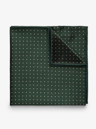 Green Dot Pocket Square