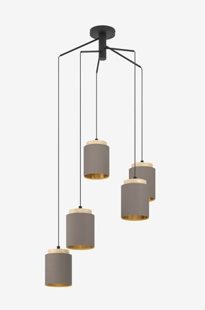 EGLO - Pendel Albariza Round-5 - Brun - Loftpendler - Fra Homeroom