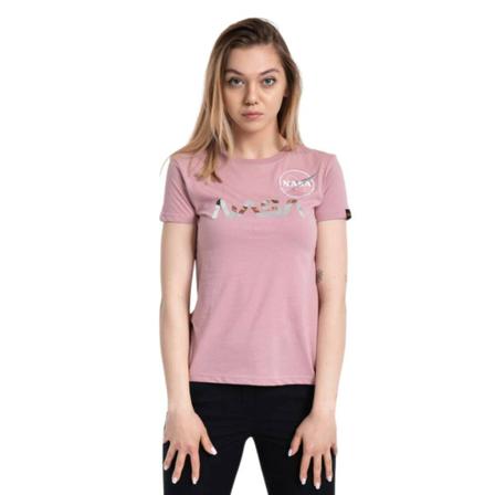 Alpha Industries, Koszulka damska Nasa PM 198053 487 XS Różowy, Kobieta, Rozmiar: L