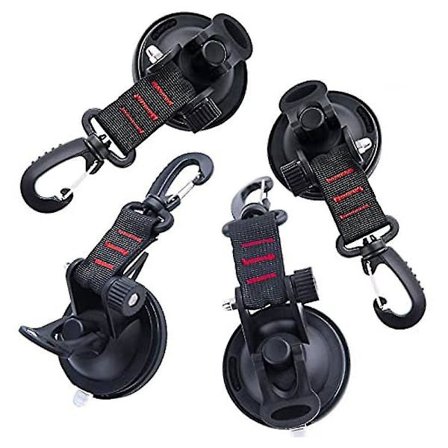 4-pakning Anker sugekoppanker med sugekoppfeste for bilcamping presenning multifunksjonell sugekopptilbehør for telt som bilsidemarkise