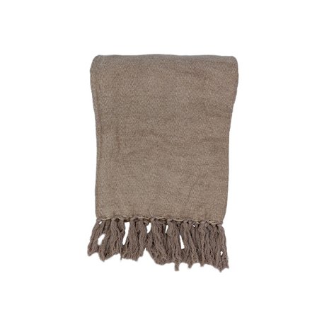 Koristeellinen beige huopa, 130x170cm kangas