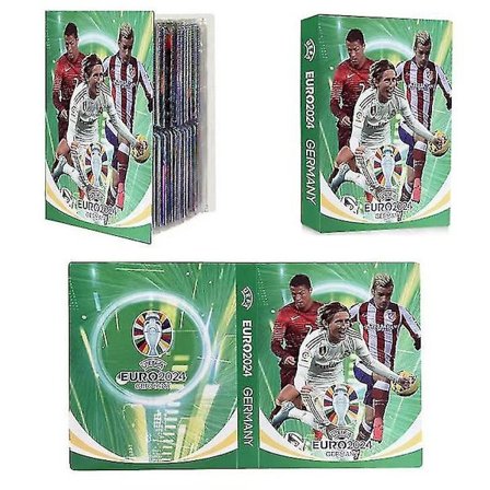 Jalkapallokorttien kansio kansio kansio 2024 uusi 240 tähtikortin laatikon keräilykirjan klipsi lasten lelu lahja