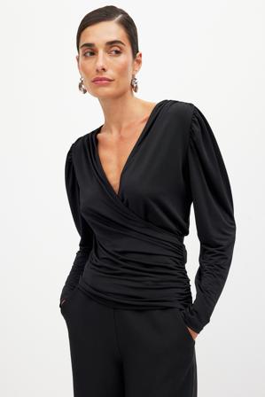 NA-KD Houppe cache-cernes - Tops manches longues - Noir - XS (EU 32)