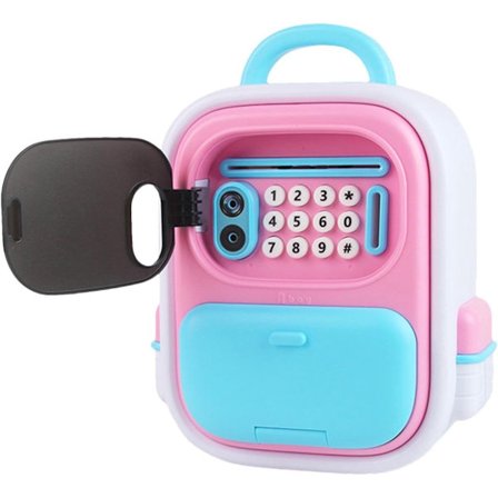 Turvallinen säästöpossu Lasten automaattinen säästöpossu Automaattinen säästöpossu säästöpossu Leluja kolikoille ja seteleille Repputyyppinen 