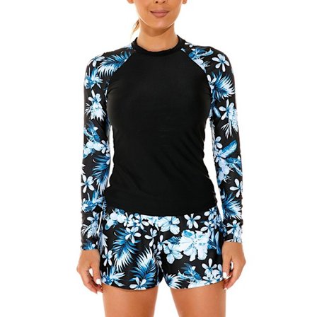 Langermet badetøy for kvinner Crewneck Beachwear surfetøy