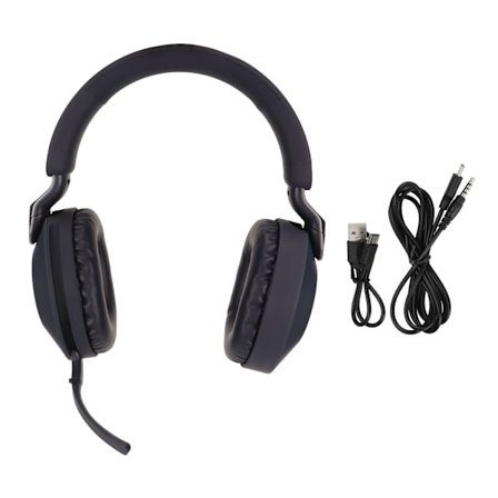 Vikbart Bluetooth Gaming Headset Trådlöst 5.1 Trådbundet Dual Mode Stereo Hörlurar med Mikrofon Typ C Gränssnitt Blå