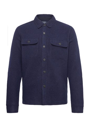 Polo Ralph Lauren Felted Wool-Blend Overshirt - Navy - S