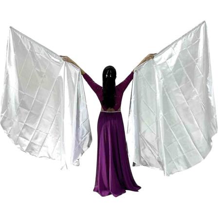 Beröm Dans Gudstjänst Banner Set Dansrekvisita Kyrkans framträdande Kostym Fan0686 Silver
