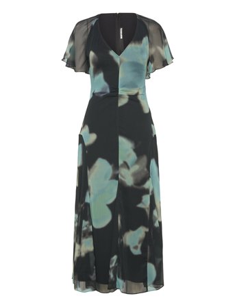 ROTATE Birger Christensen | Chiffon Flowy Maxi Dress | 34 x 135