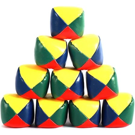 10-pak sjongleringsballer - sirkus - sandsekker - ferdighetsspill - barnas leker - sirkus - sjonglering - gave