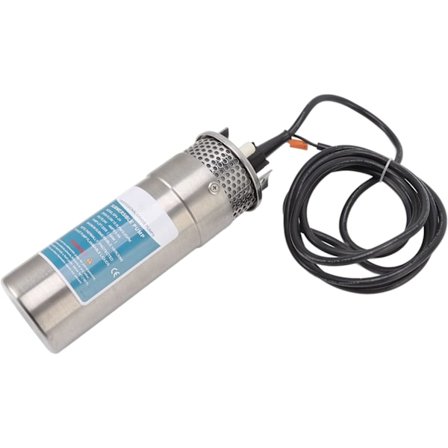 24V Nedsänkbar Brunnsvattenpump 5A 12LPM Maximalt Flöde Flera Strömförsörjningar 12L Solcells-Boosterpump Rostfritt Stål Brunnspump