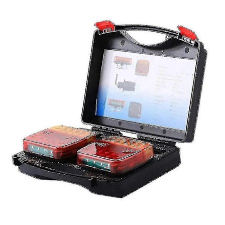 2 stk. Trådløse magnetiske LED-baglygter til lastbil, trailer, baglygte, signal, advarselslys{SL}