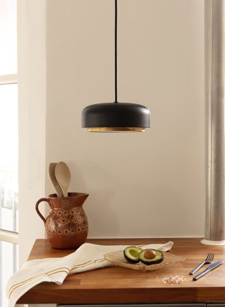 Hazel mini taklampe Ø22 - sort/messing