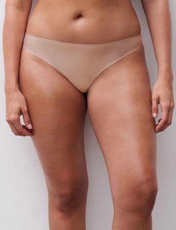 CHANTELLE Softstretch Thong / Shimmer Print - Beige - ONE SIZE