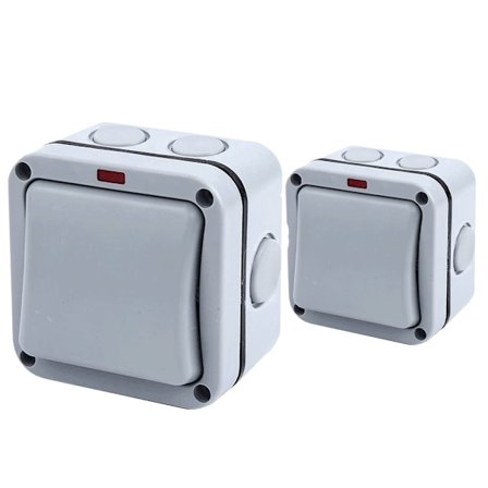 IP66 vattentät strömbrytare med oberoende strömbrytare och indikatorlampa