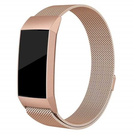Fitbit Charge 3 Armbånd Milanese Loop Rose Gold