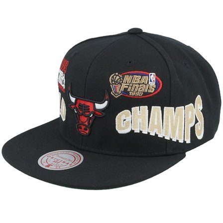 Mitchell & Ness - Negro snapback Gorra - Chicago Bulls World Champs Black Snapback @ Hatstore