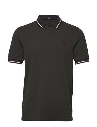Twin Tipped Fp Shirt Polos Short-sleeved Svart Fred Perry