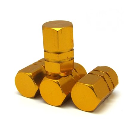 Värilliset alumiiniseosventtiilin kannat, vuodottomat auton renkaiden kannat, suuret kuusiokoloiset ruuvit, venttiilin kannat (kulta (10 kpl))