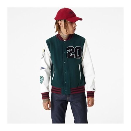Jacka - NEW ERA - Varsity Lifestyle Herr - Grön