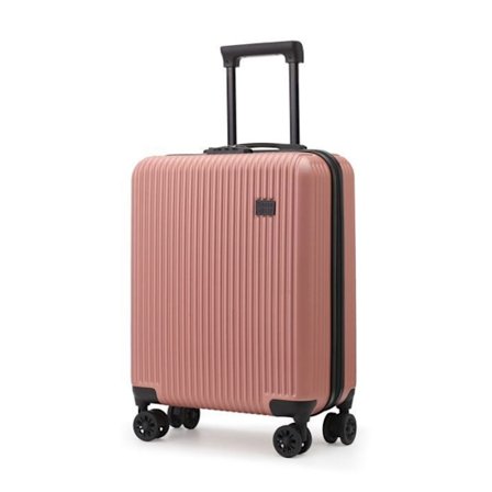 Kuffert - CabinFly - Cruisair - 55x40x20 cm - ABS Hård Plastik - 4 Hjul 360° - Rosaguld