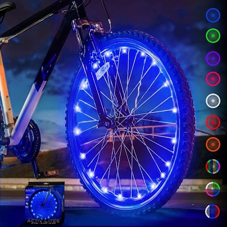 LED-hjulbelysning för cykel med batterier ingår! Få 100% ljusstyrka DXGHC