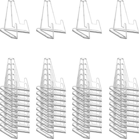 40-pakning Kortdisplaystativ, Transparent Akrylmateriale, Egnet for Kort og Medaljer