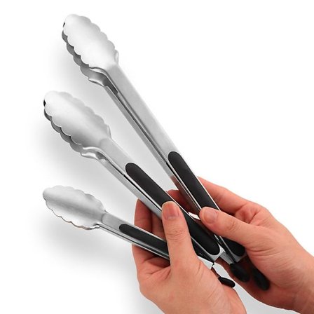 Matkvalitet Rostfritt Stål Kökstänger För Matlagning, Grillset Av Hållbara Låsande Metallmatstänger Med Halkskydd