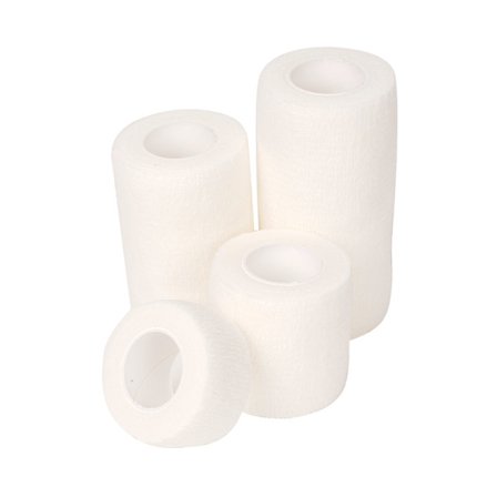 2 stk. farvede elastiske selvklæbende sportsbandager til hånd og håndled, bandage til binding af ko-ben og bordben, beskyttende bandage Hvid