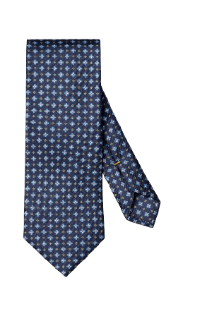 Eton Blommig Sidenslips Kostymtillbehör Herr Blå 80