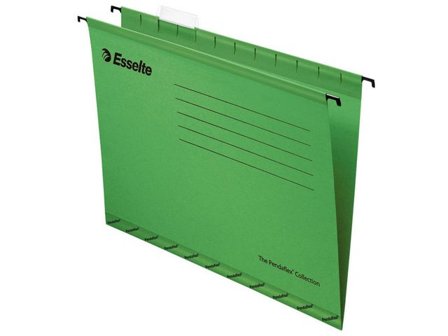 Esselte Hängmapp folio 365x240mm grön - Lyreco - Kontorsmaterial - Mappar och plastfickor - Hängmappar