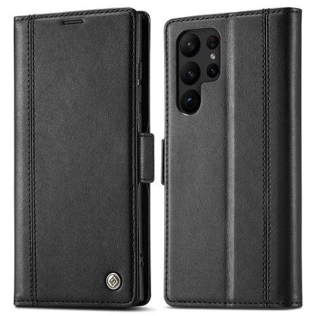 LC.IMEEKE Wallet Case Fodral Samsung Galaxy S23 Ultra - Svart
