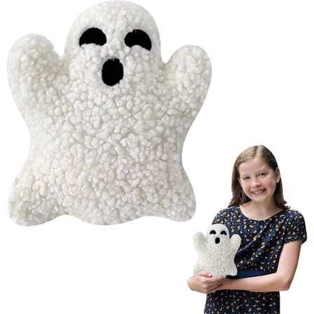 Halloween Ghost Stuffed Animal Plush Pillow Ghost Pillows for Boys Girls Soft Hugging Pillow Cute 20cm Ghost Plush Toy
