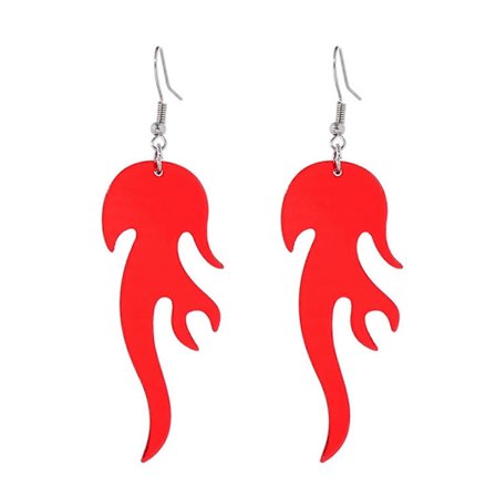 2023 Nye Flamme Øreringe Hip Hop Lange Øreringe Iøjnefaldende Øretilbehør Chic Ørepynt til Kvinder Damer Piger