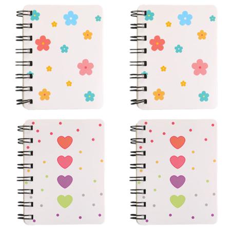 4 pakkausta taskukirjaa, muistilappuja kodin ja toimiston tarvikkeisiin