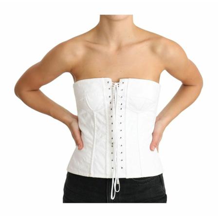 Dolce & Gabbana, Sleeveless Tops Wit, Dames, Maat:S