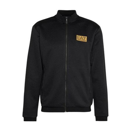 Emporio Armani Ea7, Zip-throughs Czarny, Mężczyzna, Rozmiar: S