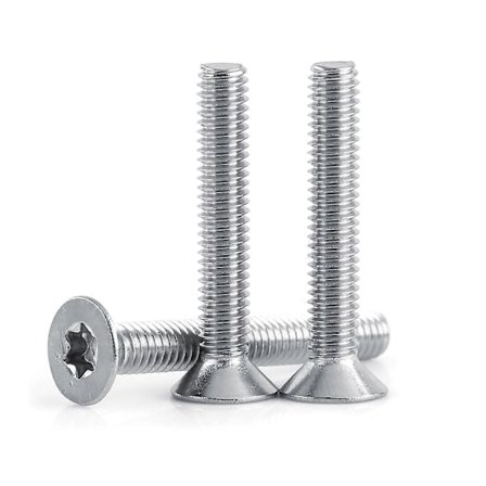 M4 Rustfri Stål Fladt Hoved Stjerneskruetrækker Maskinskruer Bolte (M4×30)